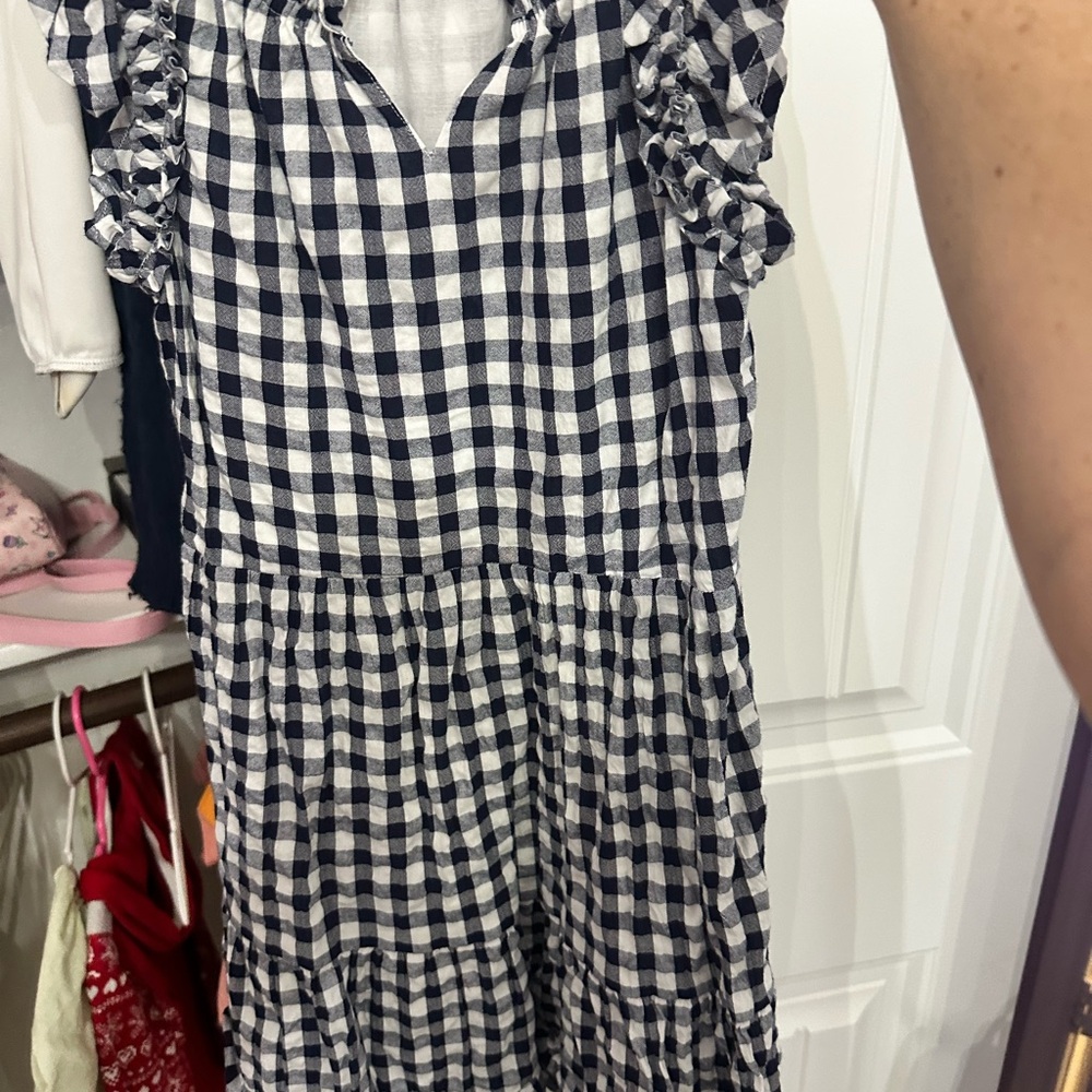 Vineyard Vines Black and White Checkered Kids Dress